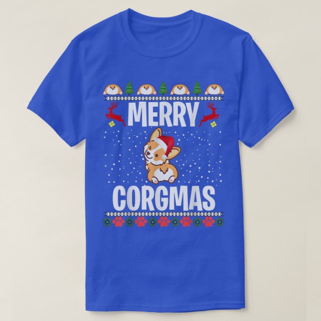 Corgi Ugly Christmas Sweater Merry Corgmas Santa C (Design Front)