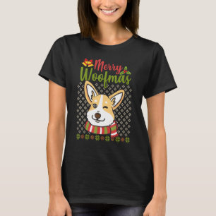 Corgi Ugly Christmas Sweater Merry Woofmas Dog Pun
