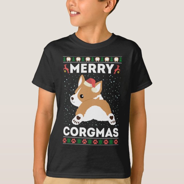 Corgi Ugly Christmas Sweater Style Merry Corgmas S (Front)