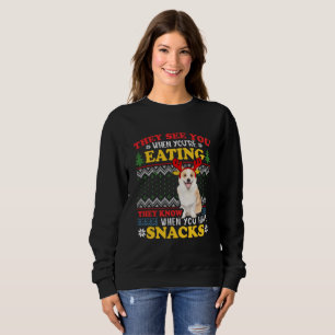 Corgi Ugly Christmas They See You're Eating Xmas Sweatshirt