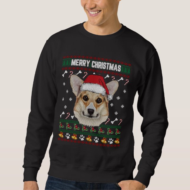 Corgi  Ugly Xmas Sweater Merry Christmas   871 (Front)