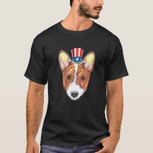 Corgi Uncle Sam 4th Of July Usa Dog Puppy T-Shirt