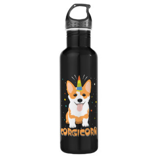 Corgi Unicorn - Corgicorn - Cute Dog Cartoon 710 Ml Water Bottle