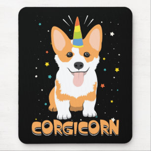 Corgi Unicorn - Corgicorn - Cute Dog Cartoon Mouse Mat