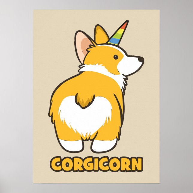 Corgi Unicorn - CORGICORN Poster (Front)