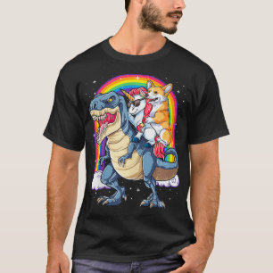 Corgi Unicorn Riding Dinosaur T re Gifts Men Women T-Shirt