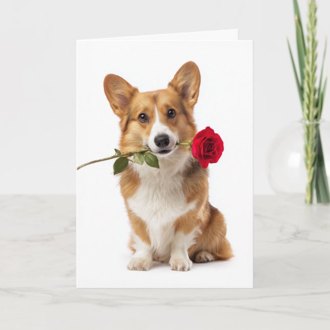 Corgi Valentine – Big Love with Short Legs Card (Front)