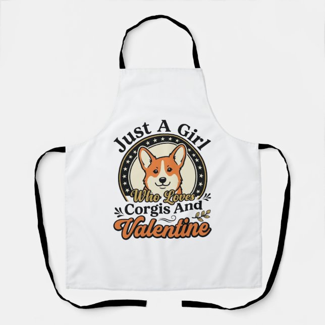 Corgi Valentine Design for Dog Lovers_1 Apron (Front)