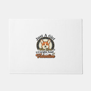 Corgi Valentine Design for Dog Lovers_1 Doormat
