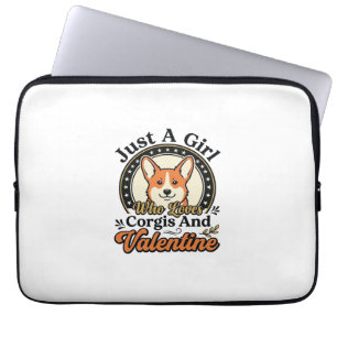 Corgi Valentine Design for Dog Lovers_1 Laptop Sleeve