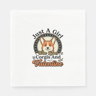 Corgi Valentine Design for Dog Lovers_1 Napkin