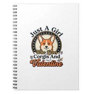Corgi Valentine Design for Dog Lovers_1 Notebook