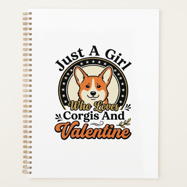 Corgi Valentine Design for Dog Lovers_1 Planner (Front)