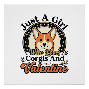 Corgi Valentine Design for Dog Lovers_1 Poster