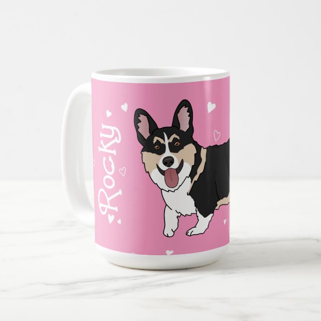 Corgi Valentines Day Coffee Mug (Front Left)