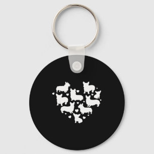 Corgi Valentines Day Shirt Cute Dog Heart Lover Mo Key Ring