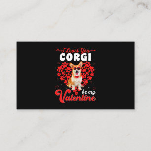 Corgi Valentines Day Tee Funny Dog Valentine Gift Business Card
