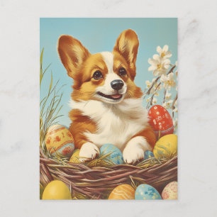 Corgi Vintage Easter Postcard