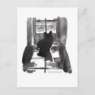 Corgi Waiting Postcard