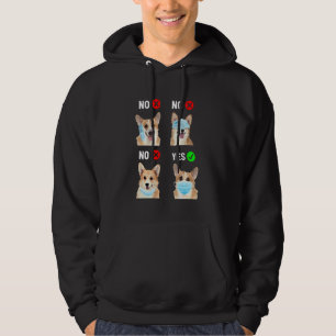 Corgi Wear Face Mask Right Social Distance Funny D Hoodie
