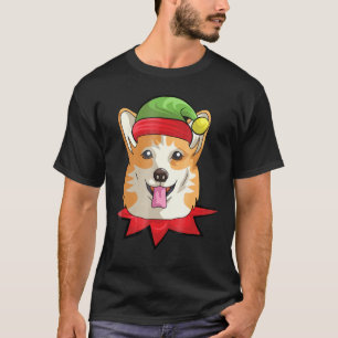 Corgi Welsh Dog Elf Christmas Gif T-Shirt