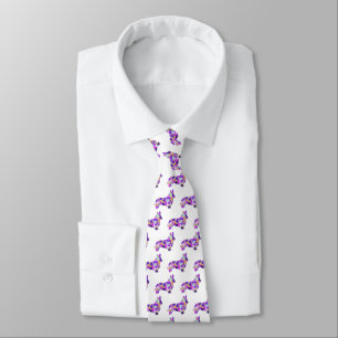 Corgi Welsh Pembroke Dog Silhouette White Neck Tie