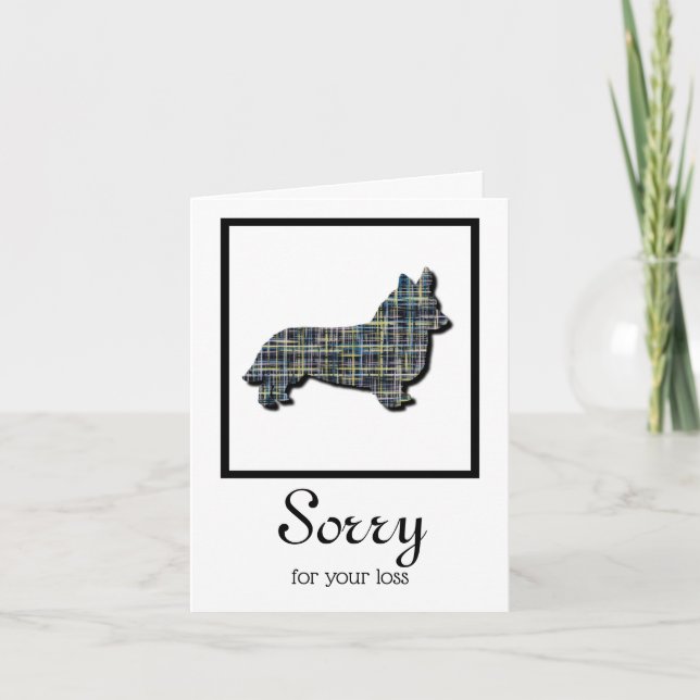 Corgi Welsh Pembrokeshire Dog Pet Sympathy Card (Front)