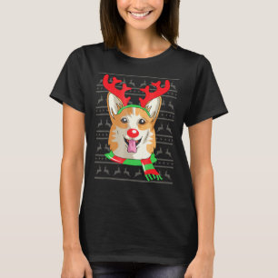 Corgi Welsh Reindeer Christmas Gif T-Shirt