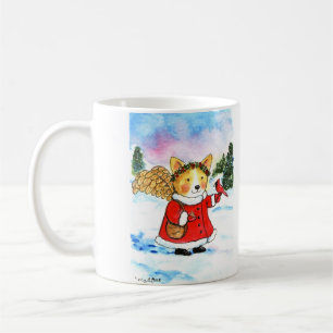 Corgi Winter Angel Coffee Mug