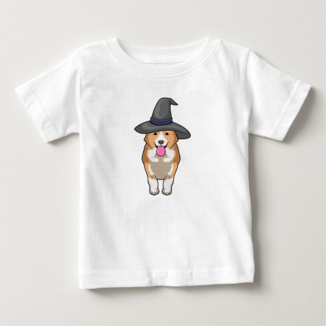 Corgi Witch Baby T-Shirt (Front)