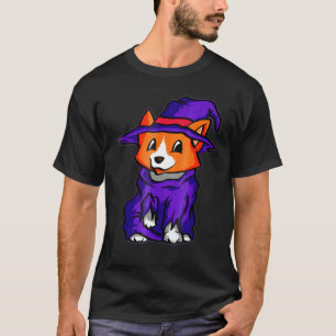 Corgi Witch Cute Witch Halloween Gif T-Shirt