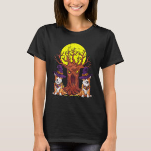Corgi Witch Hat Halloween Costume Dog Lover Men Wo T-Shirt