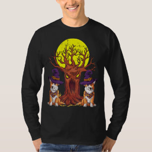 Corgi Witch Hat Halloween Costume Dog Lover Men Wo T-Shirt