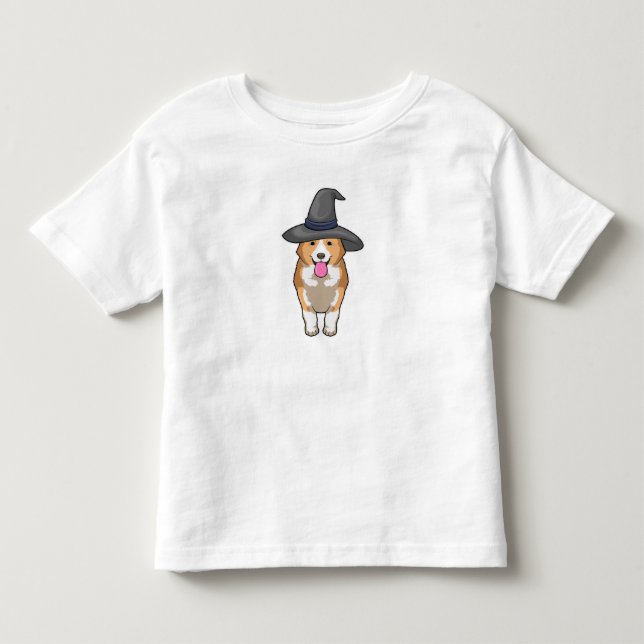 Corgi Witch Toddler T-Shirt (Front)