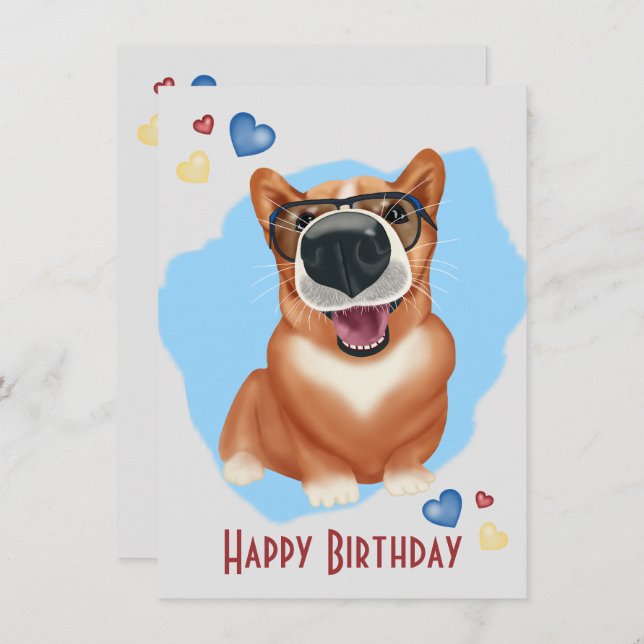 Corgi with sunglasses. Corgi lovers (Front/Back)