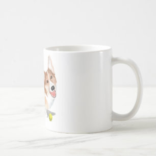 Corgi with Tennis Ball Coffee Mug