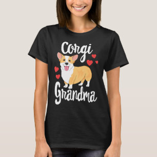 Corgi Women Girls Puppy Dog Grandma T-Shirt