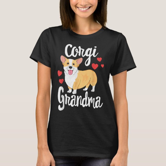Corgi Women Girls Puppy Lover Dog Grandma Gift T-Shirt (Front)