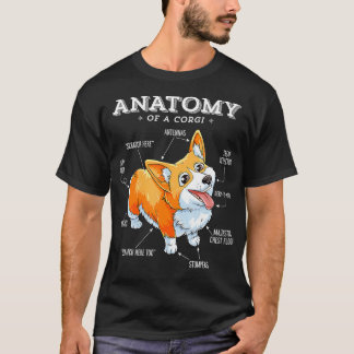 Corgi Women Kids Men Anatomy of a Corgi Girls Boy T-Shirt