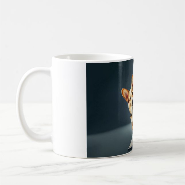 Corgi Yoga - Handstand  Coffee Mug (Left)