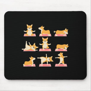 Corgi Yoga Shirt-yoga Corgi Dog On Mat-cool Gifts Mouse Mat