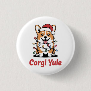 Corgi Yule Funny Christmas Kawaii Corgi Dog Lover 3 Cm Round Badge