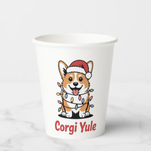 Corgi Yule Funny Christmas Kawaii Corgi Dog Lover Paper Cups