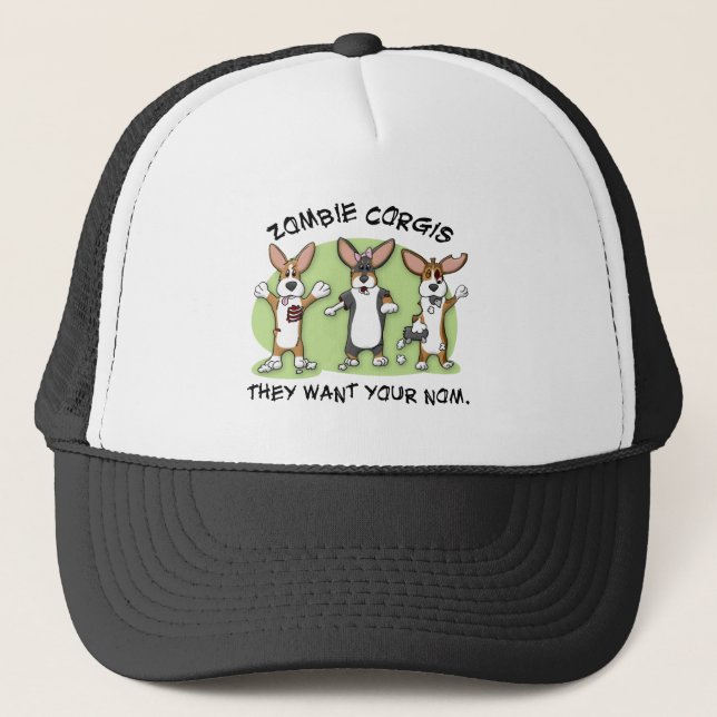 Corgi Zombies Trucker Hat (Front)