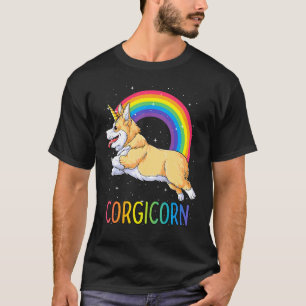 Corgicorn Corgi Unicorn Women Girls Rainbow Galaxy T-Shirt