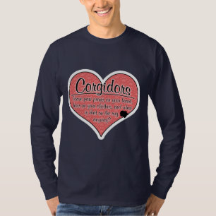Corgidor Paw Prints Dog Humour T-Shirt