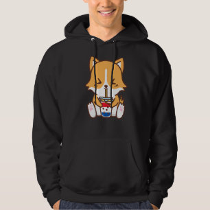 Corgie Bubble Tea 4th Of July Usa America Patrioti Hoodie