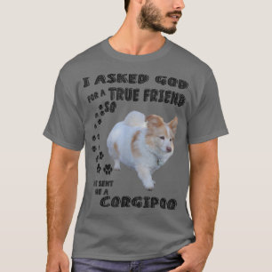 Corgipoo Quote Mum, Cockerpoo Dad Lover Corgi Pood T-Shirt