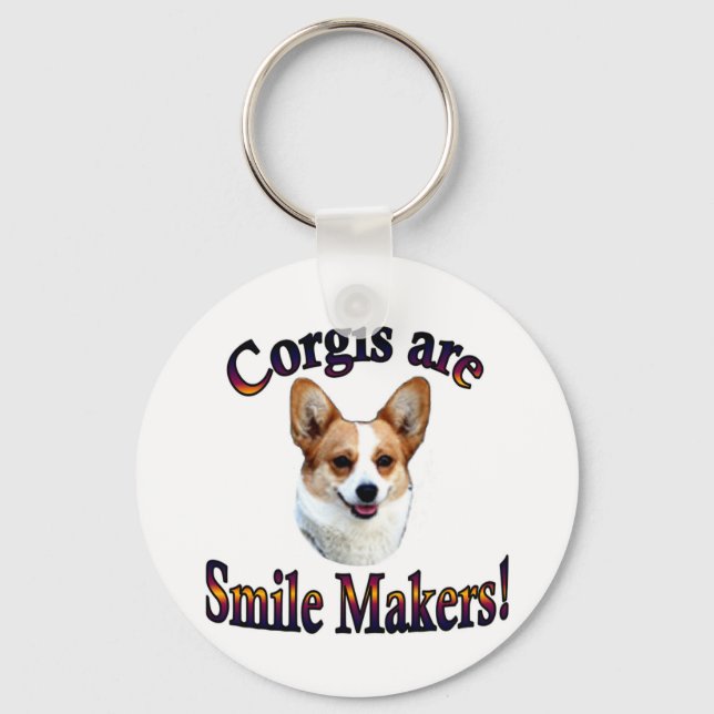 Corgis are smile Makers Key Ring (Front)