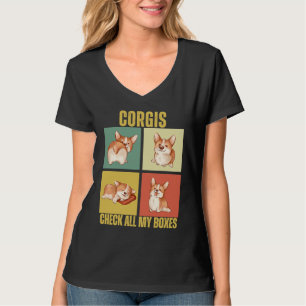 Corgis Check All My Boxes Corgi T-Shirt
